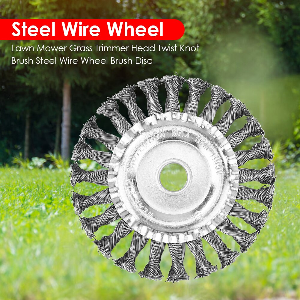 150mm Multi-size Steel Wire Wheel Grass Trimmer Head Lawn Mower Grass Trimmer Brush Cutter Dust Removal Weeding Plate Lawn Mower