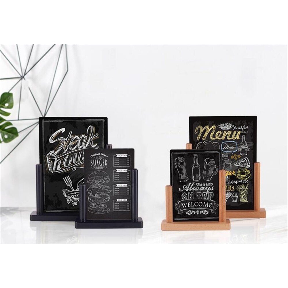 Handschrift Bericht Schoolbord Bureau Teken Schrijven Plaat Tafel Top Reclame Signage Boord Houten Decoratie Display Stand