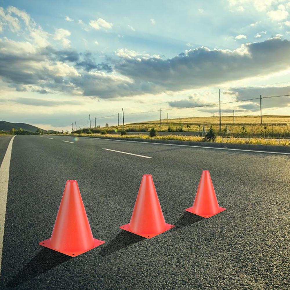 10PCs Plastic Sport Training Traffic Pylons for Outdoor Gaming and Festive Event Training Pylons #4N18