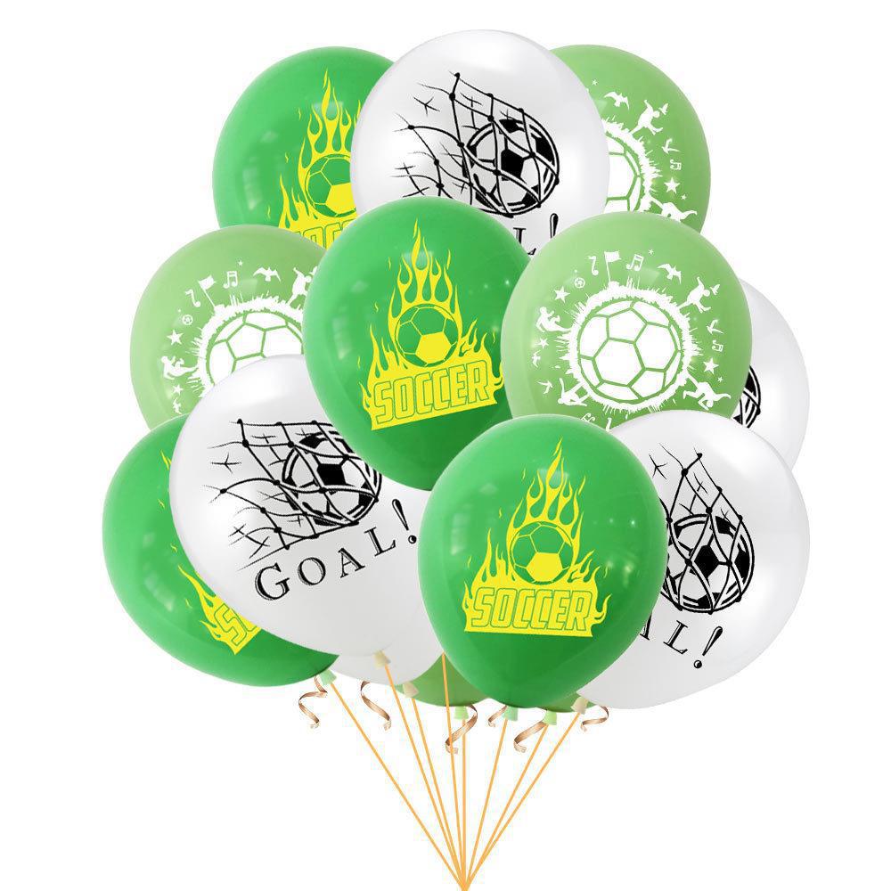 Decoraciones de de cumpleaños de fútbol para niños, globos de temática de fútbol, juego de vajilla para niños, platos de papel, servilletas, tazas, bandera: Morado