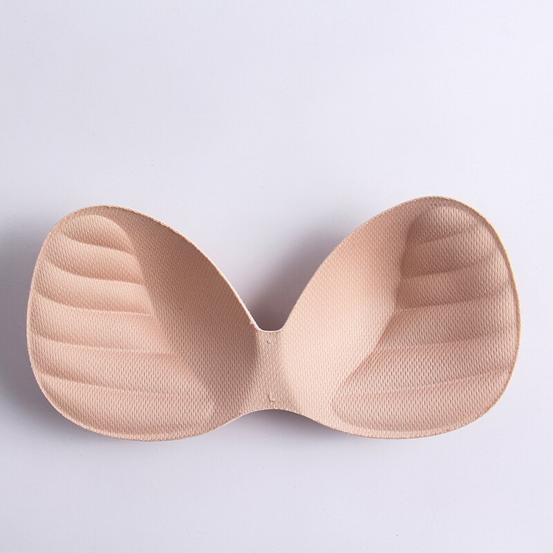 Body-fit kvinder badedragt pad indsæt bryst bh forstærker push up bikini polstret indsatser bryst usynlig pad tilbehør: Nøgen