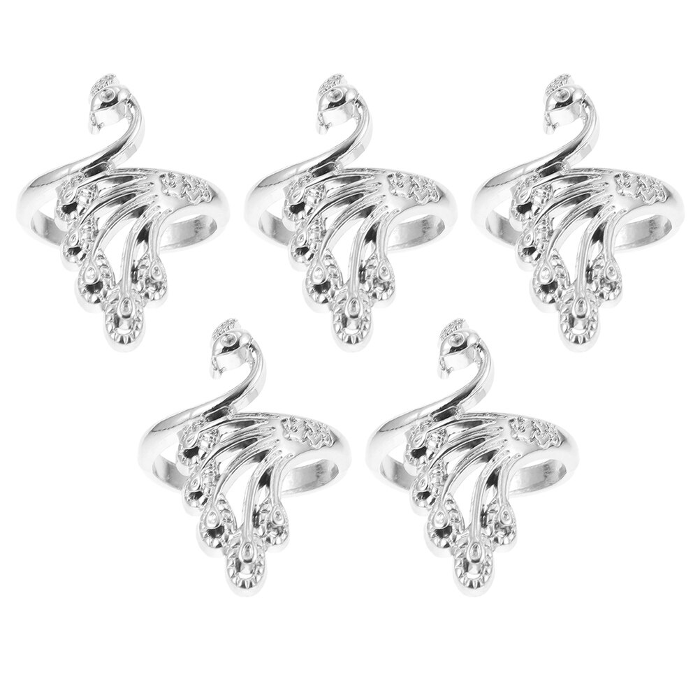 5pz anelli per maglieria anelli intrecciati semplici anelli aperti anello per dito ornamento: argento