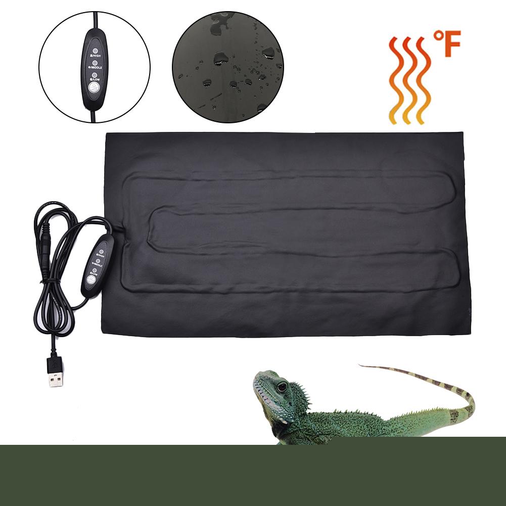 Reptiel Verwarming Pad Timing Schakelaar Temperatuurregeling Huisdier Warm Film Kussen PU Verwarming Doek Warmte Mat: Default Title