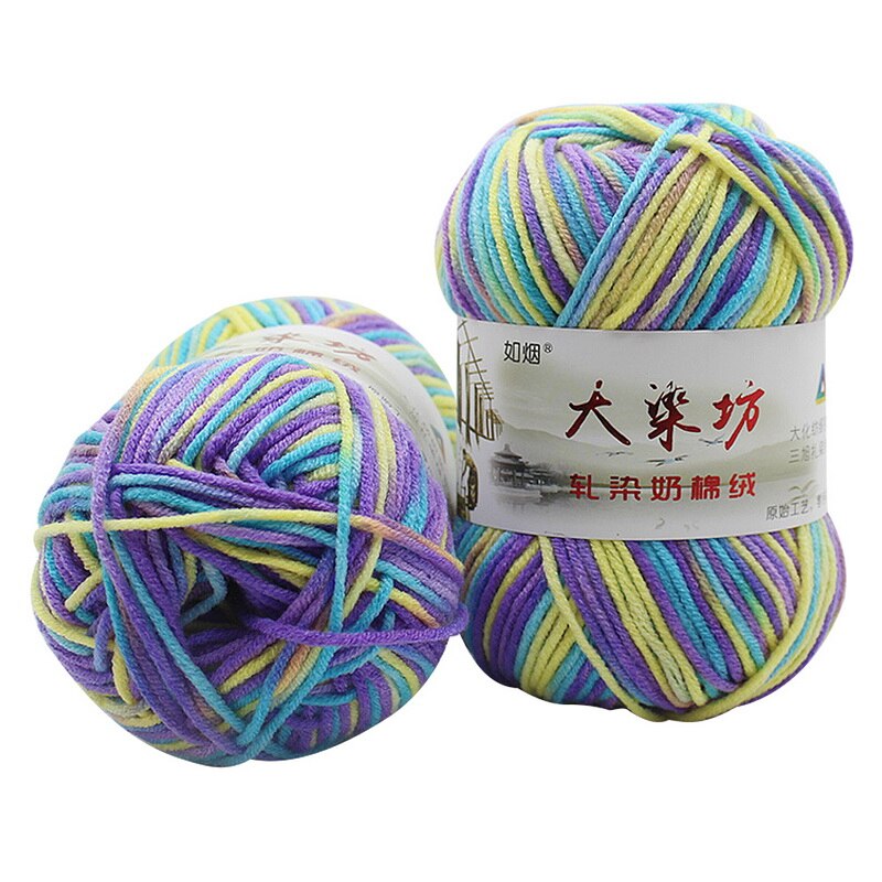 Mælk sød blød bomuld baby strikke uld garn tykt garn fiber fløjls garn hånd strikke uld hækle garn til gør-det-selv sweater
