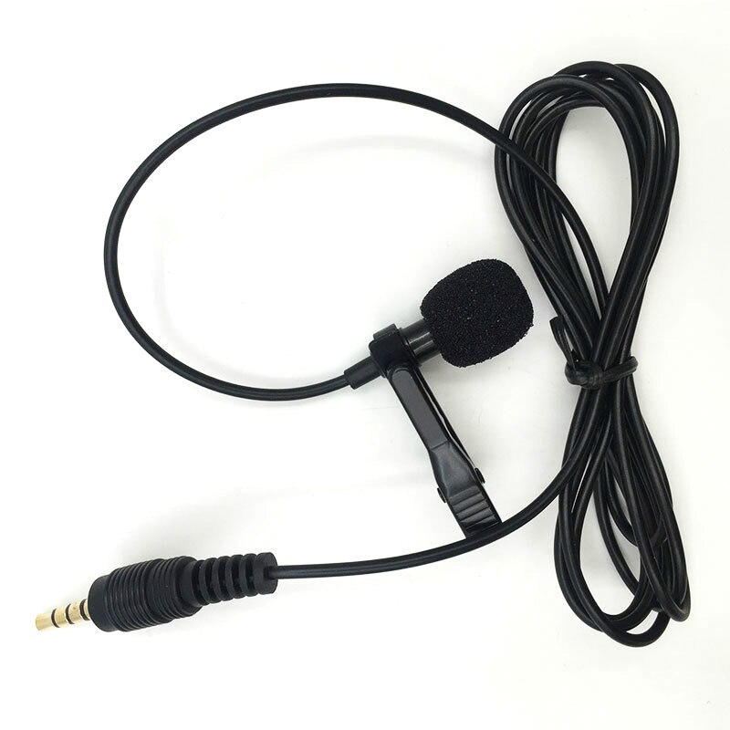 Portable 3.5mm Jack Microphone for Mobile Phone Clip-on Lapel Lavalier Microfone Condenser Mikrofon For Teaching Speech Wholesal