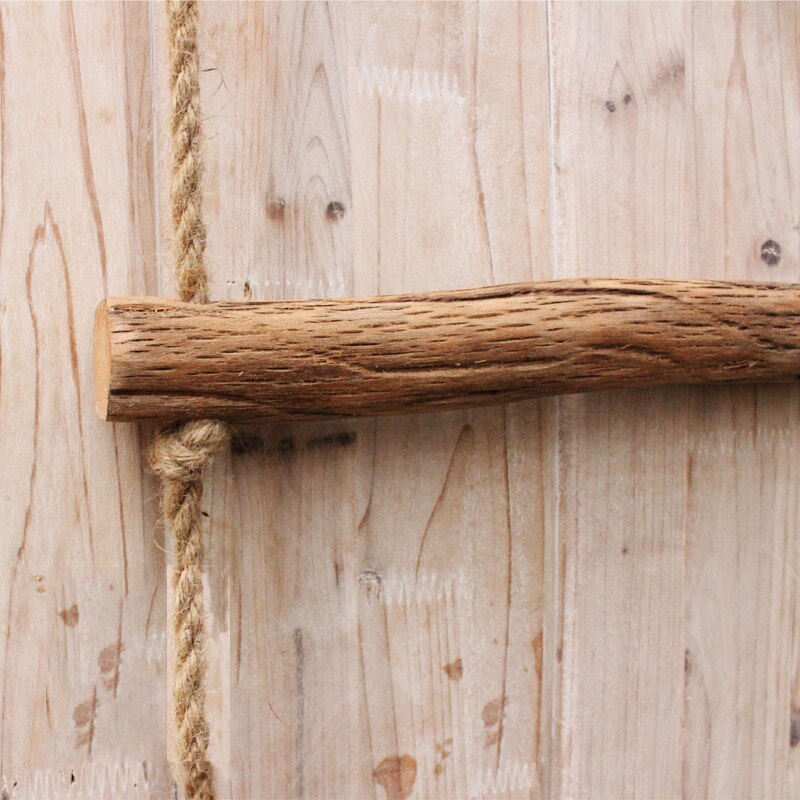 Home Decor Wall Art Wooden Rope Ladder Step Climp towel hanging