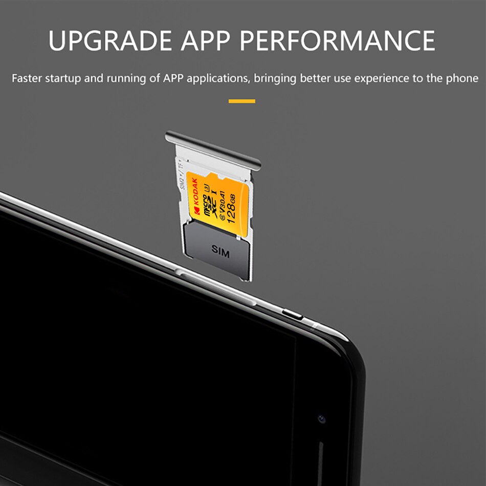 Kodak – carte mémoire micro sd, 100 mo/s, 128 go/32 go/64 go, Ultra TF, classe 10, V30, U3, pour appareil photo et téléphone macbook