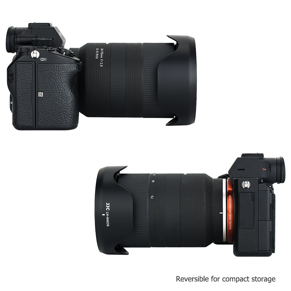 JJC Reversible Petal Style Bayonet Lens Hood for Tamron 28-75mm f/2.8 Di III RXD Lens A036 Model Replaces Tamron HA036 Lens Hood