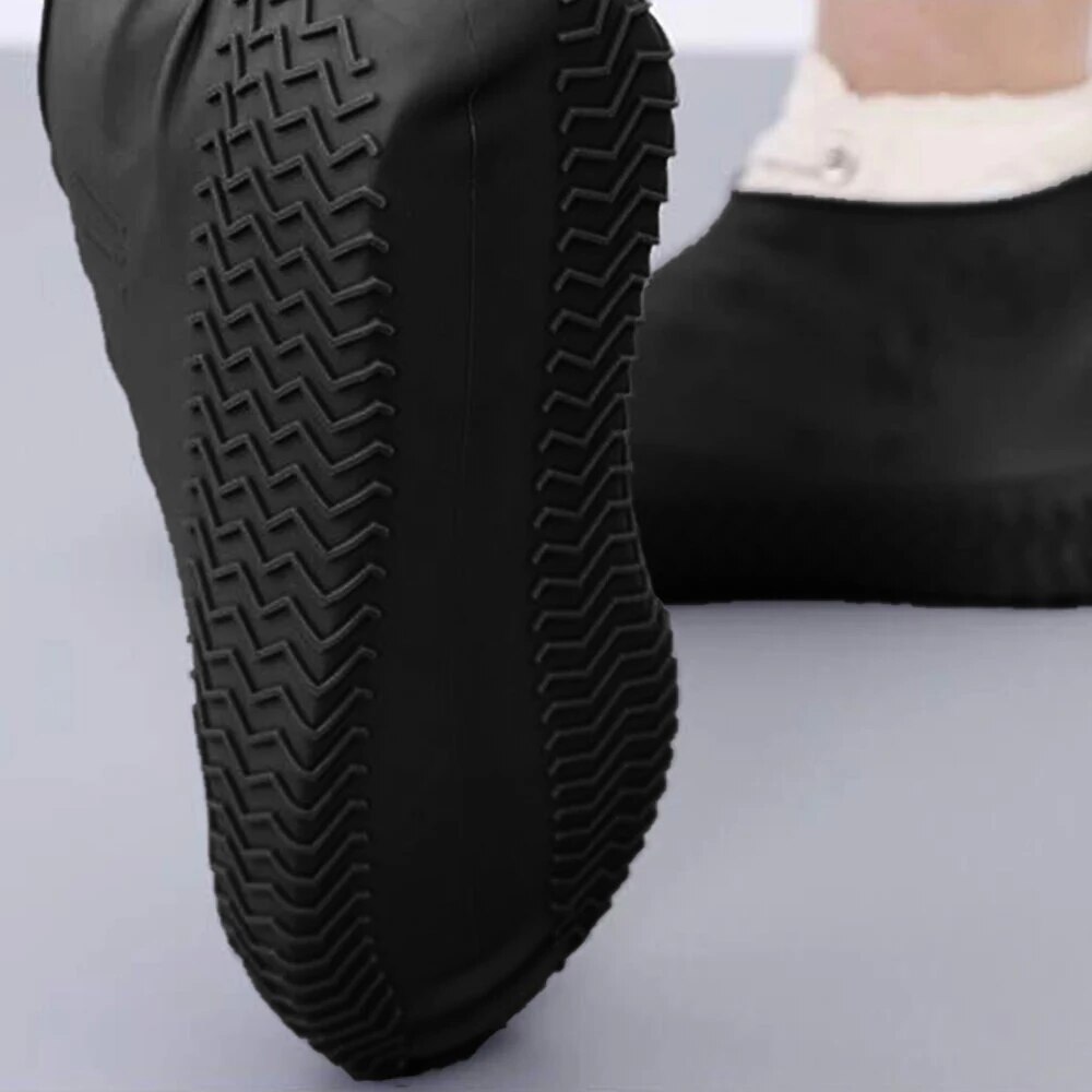 sales】Waterproof silicone shoe cover protector reusable anti-slip wear-resistant rain shoe cover for outdoor rainy days