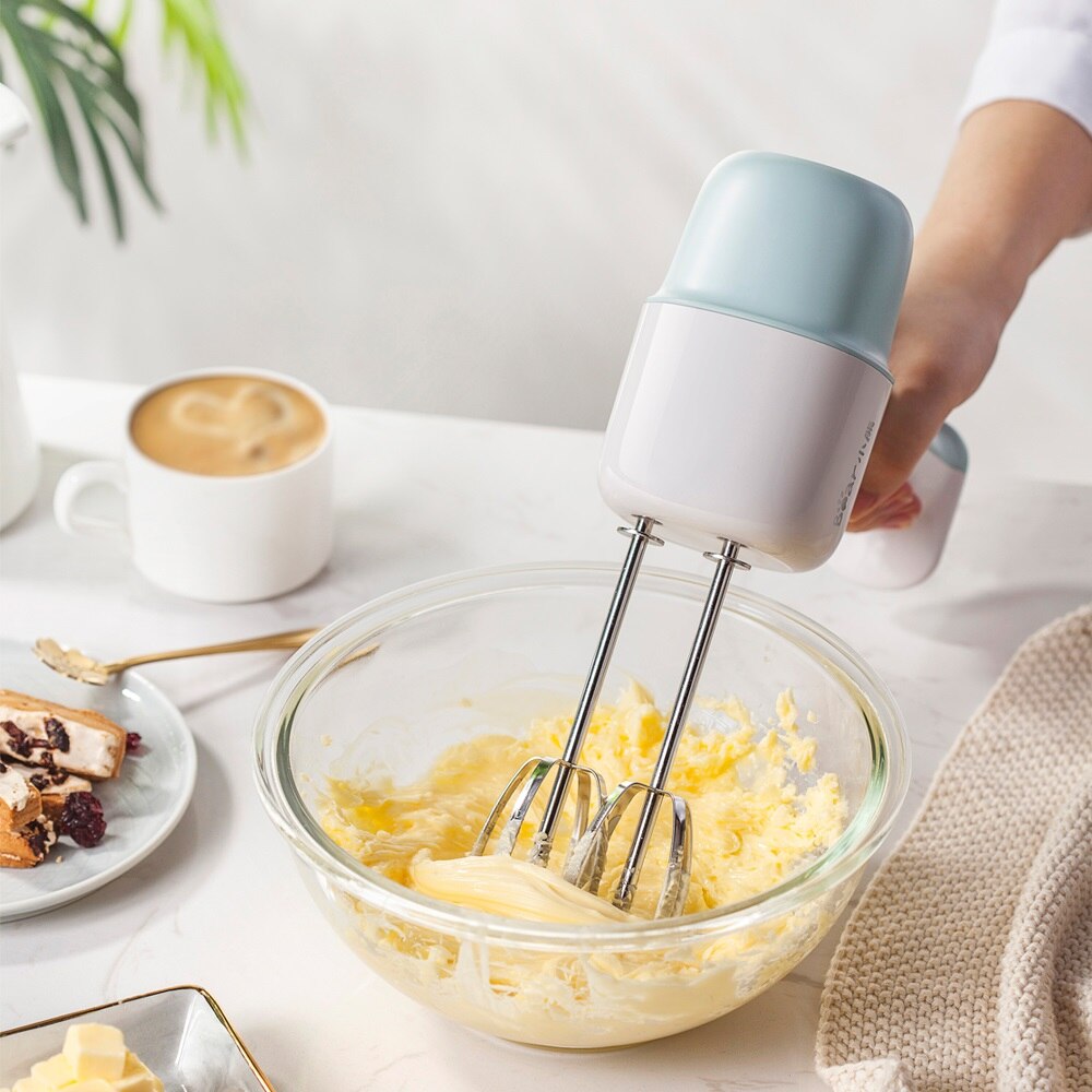220V Mini Handheld Electric Dough Mixer Automatic 5 Gear Adjustment Egg Beater Cream Blender For Bread Cake Baking