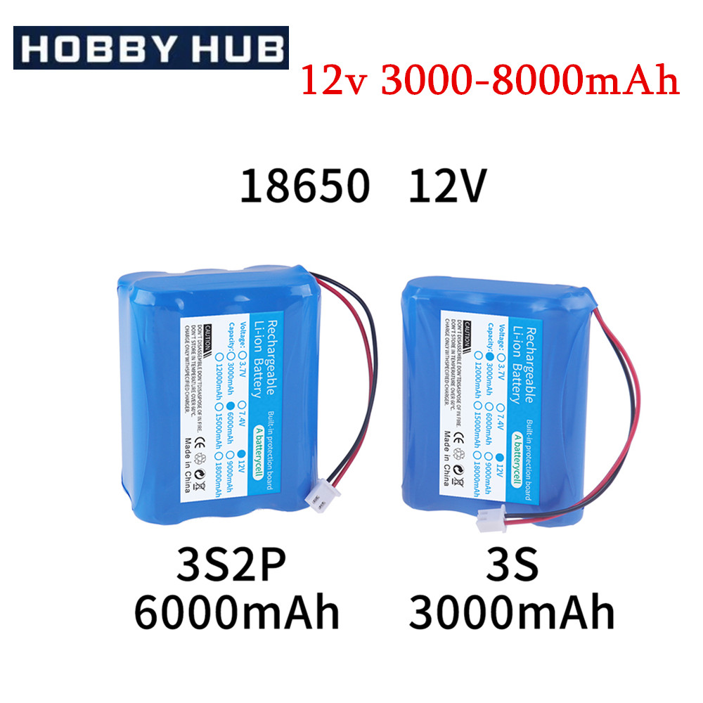 12V 3000mAh 8000/12,6 mAh Lithium-Ionen-Akku 3s 11,1 V V Akku für Monitor-Ups CCTV-Kamera-Akku