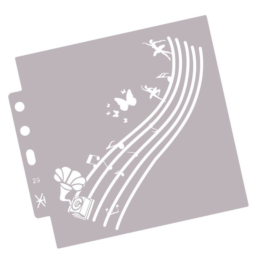 1pc Hand Heart stencil painting template hollowing spray pattern stencils painting hollowing out lace ruler journal accessories: 029
