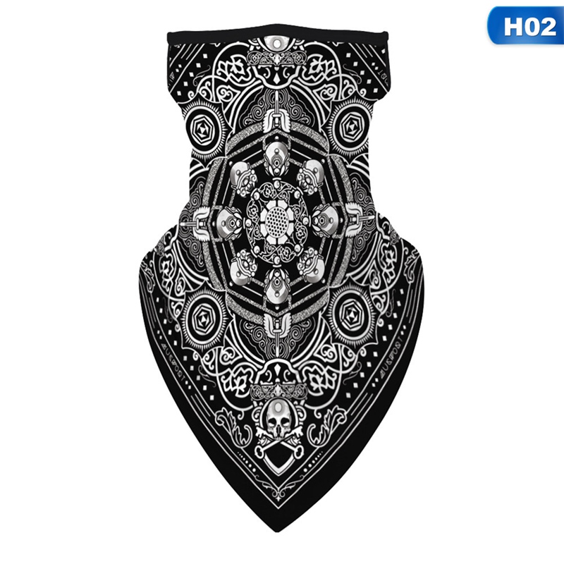Bufanda para hombre y mujer, Bandana con elásticos, pasamontañas de cuello para la cara, bufanda fina con estampado Digital a prueba de viento: 2