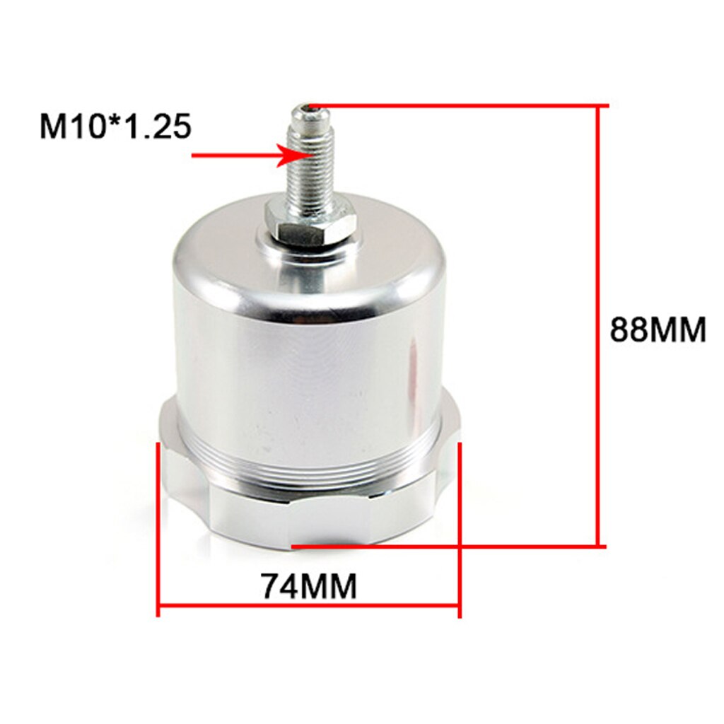 MagiDeal 2pcs Drift Hydraulic Hand Brake Fluid Reservoir Cap (Black+Silver) Universal for the most vehicle