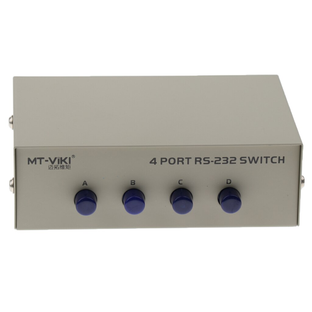 Printer DB9 Pin Seriële RS232 Switch Box Handleiding 4 Poorten Data Sharing Switcher