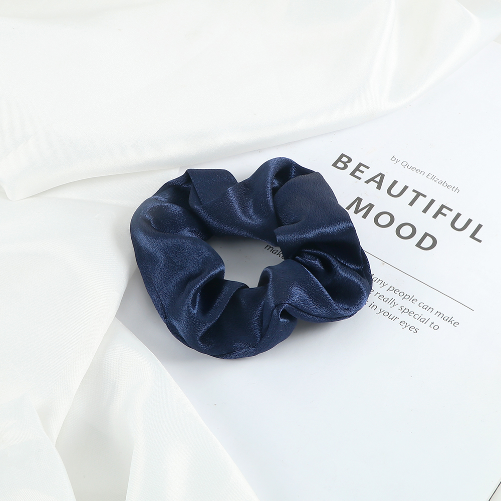 5 unids/lote Boo-tiful Scrunchies de satén de seda banda para el cabello de goma elástica grande coleta para mujer y niña accesorios para lazos para el cabello al por mayor: Rojo