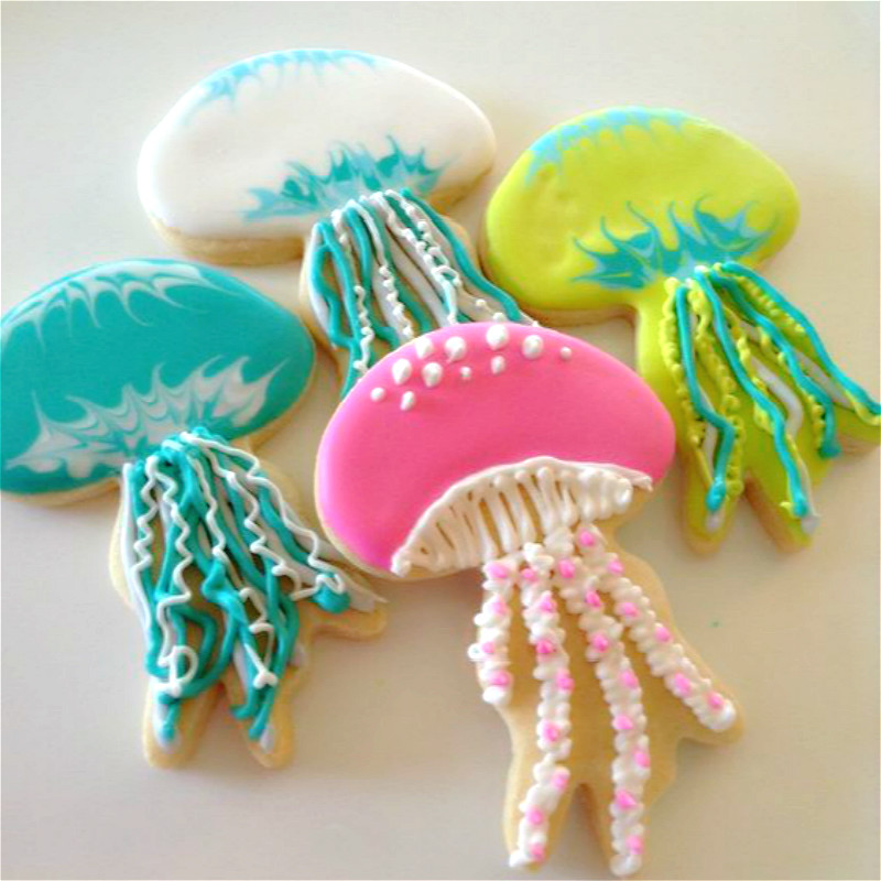 KENIAO Oceaan Mermaid Kwallen Shell Cookie Cutters Set-5 Stuk-Biscuit/Fondant/Gebak/Brood Cutter -Rvs