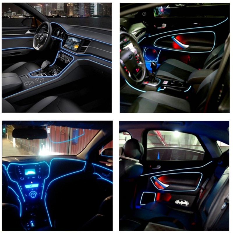 Flexibele EL Wire Rope Tube Waterdichte LED Strip 3 m & 5 m Light Dance Party Decor Licht Neon LED lamp 3 V Voeding