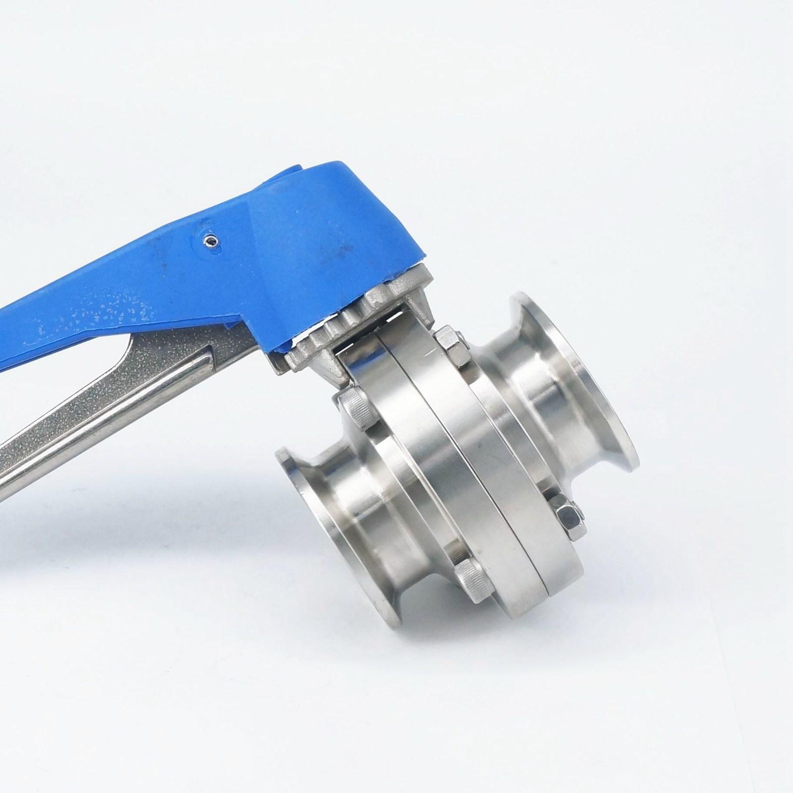 1-1/2" 38mm SS304 Stainless Steel Sanitary 1.5" Tri Clamp Butterfly Valve Squeeze Trigger for Homebrew Dairy Product
