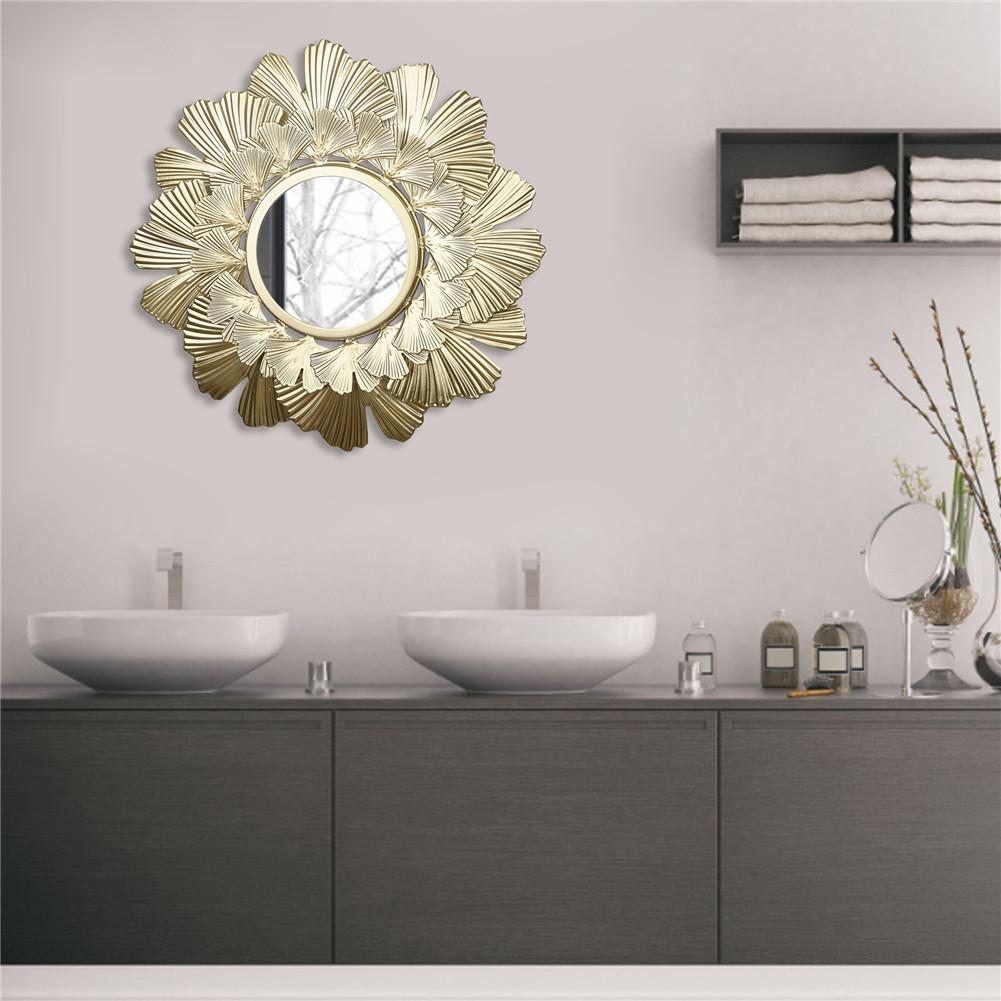 Espejo decorativo redondo para pared, espejo de pared para colgar, decoración artística, en relieve, para sala de estar, dormitorio y oficina