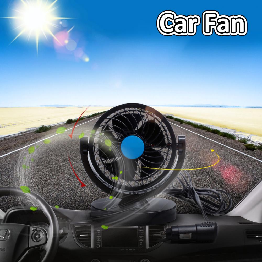 Car Fan Suction Cup Car Seat Back Single Head Car Fan 12V Universal Large Wind Two Speed Control Car Fan