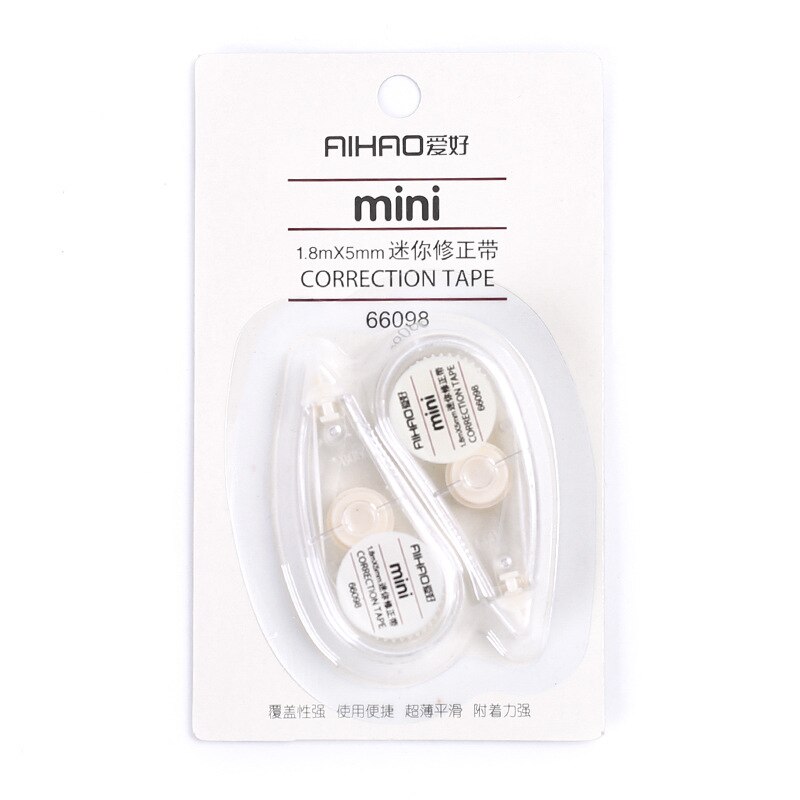 1 stks Briefpapier Minimalistische Mini Tape 2 Pak Correctie Band Student Foutcorrectie Band 66098