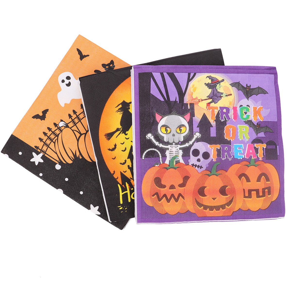 60 stk halloween engangsservietter tissue trykt serviet engangs praktisk dekorativ papirserviet til butik: Default Title
