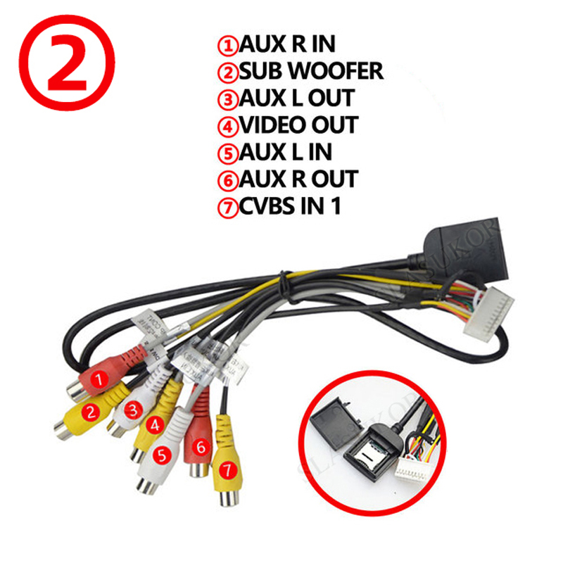 Auto Unit Stereo Draad Kabelboom Compatibel Autoradio Android Interface Mic Rca Usb Audio En Video Kabel Microfoon Adapter