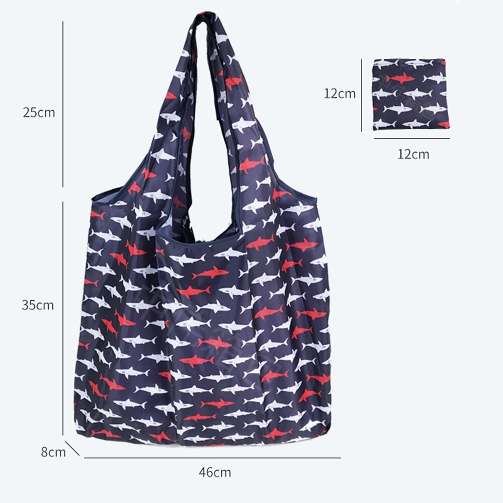 Nouveaux sacs à provisions réutilisables de Polyester sac fourre-tout pliable de grande capacité sac d'épicerie d'épaule Portable avec poignée