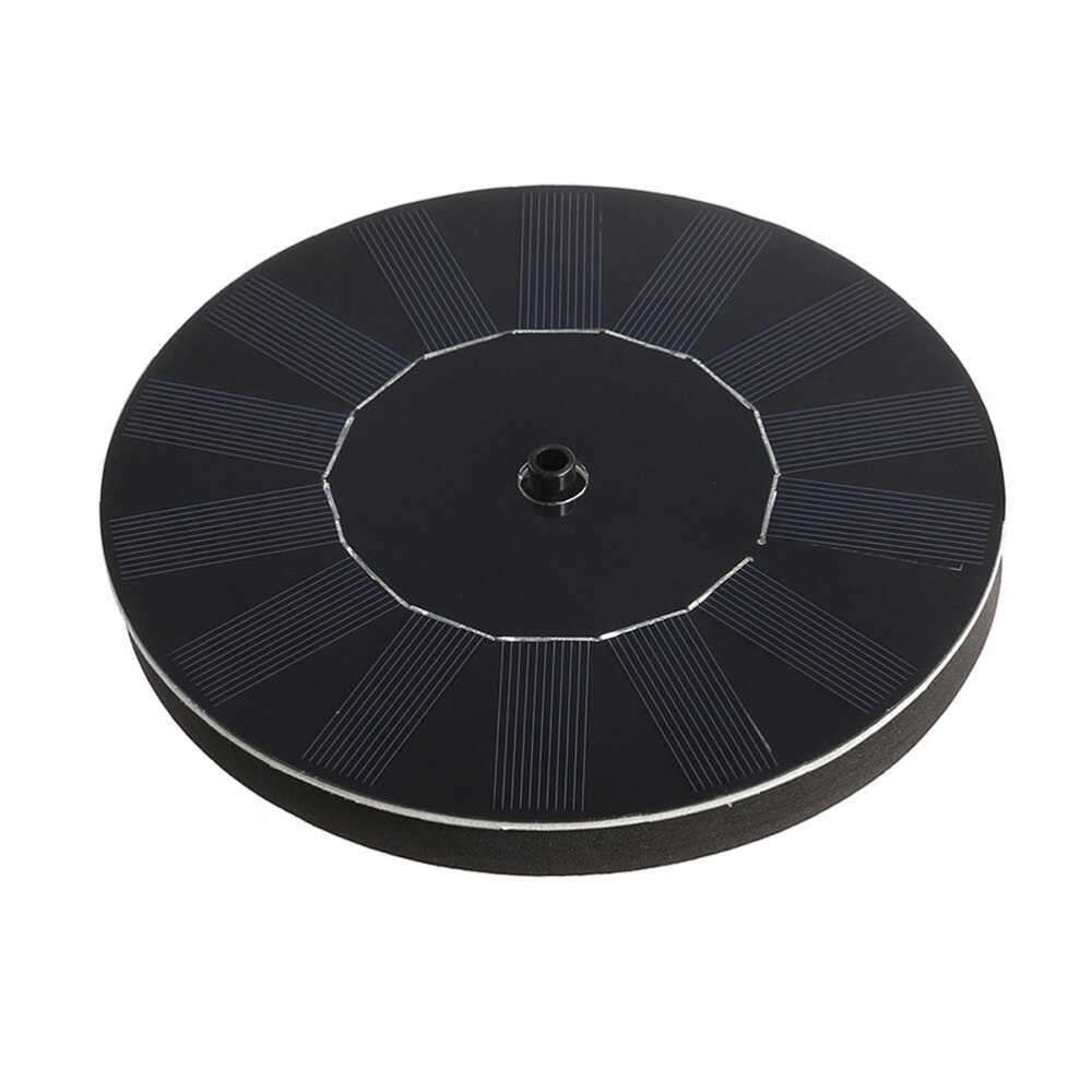 2.4W Solar Floating Fountain Solar Powered Fountain Pond Decoration Use Floating Fountain(Black)
