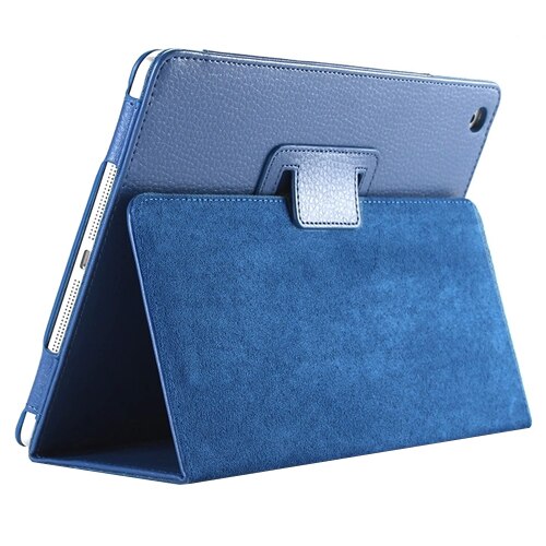 9.7'' Folio Stand Coque for iPad Air 1 Air 2 Case Magnetic Smart Flip PU Leather A1566 A1474 A1475 Funda for iPad Air 1 2 Cover: NavyBlue