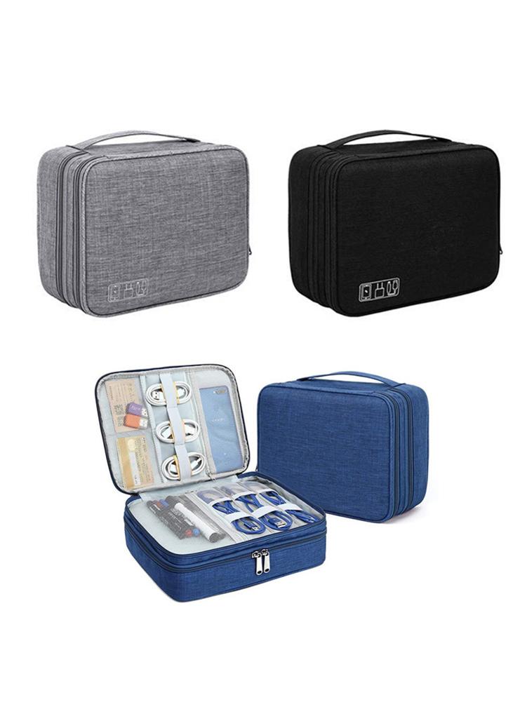 Data Cable Charger Waterproof Organizer Bag Charging Treasure Headphone Electronic Double Layer Finishing Accessories Bags