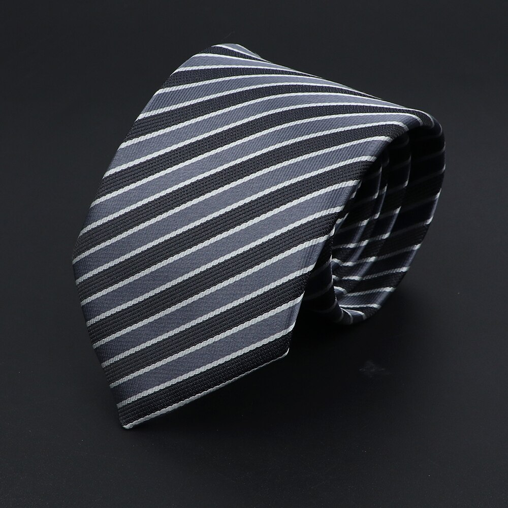 Corbata de punto a rayas para hombre, corbatas suaves clásicas de , tejido Jacquard de poliéster, accesorios de uso diario, Azul, Negro, Rojo, rosa,: 34