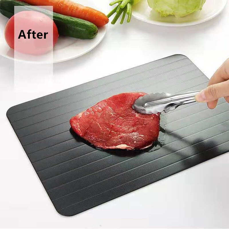 Upptining tallrik kök snabbt avfrostningsbricka hem kök avfrostning mat kött upptining tallrik köksredskap prylar 3 storlekar