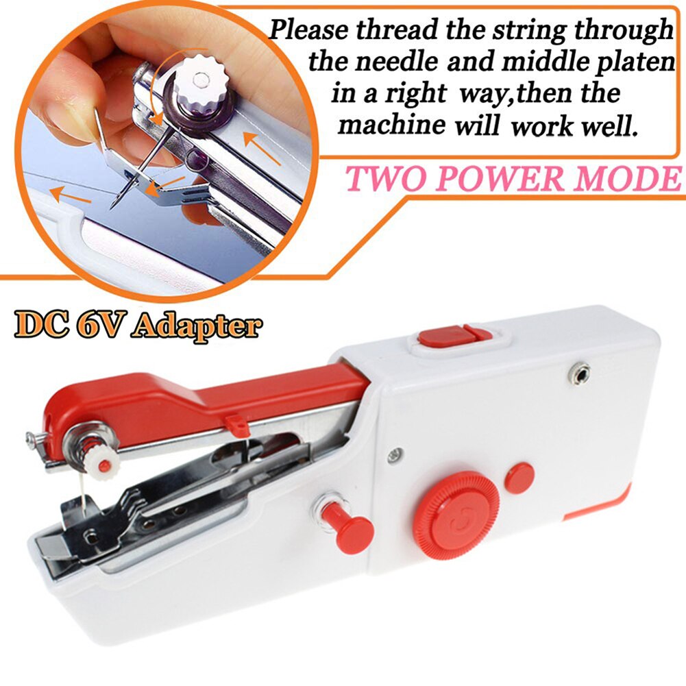 Portable Household Mini Electric Sewing Machine Quick Stitch Sew Needlework Quick Stitch Wrap-Edge Tool