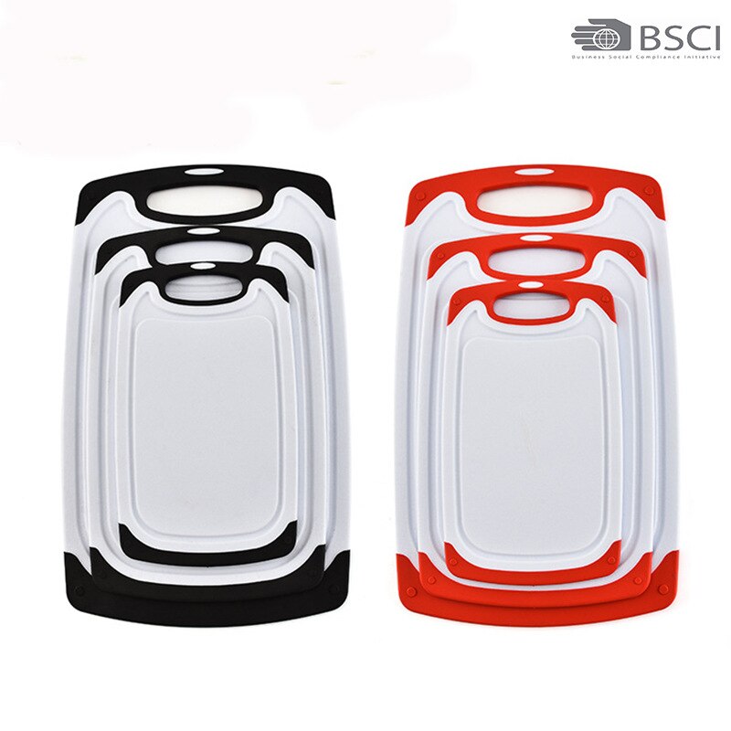 3-Piece Set Antiskid Household Cutting Board Suit Multiple Sizes Kitchen Cutting Board Set with Easy-Grip Handles
