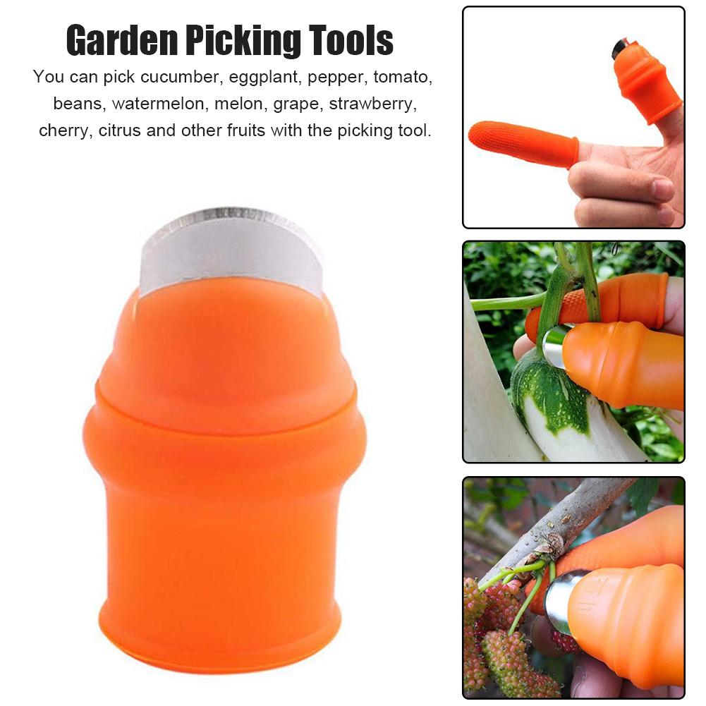 Silicone Thumb Cutter Set Labor-saving Harvesting Plant Picking Tool Vegetable and Fruit Gardening Tools #30