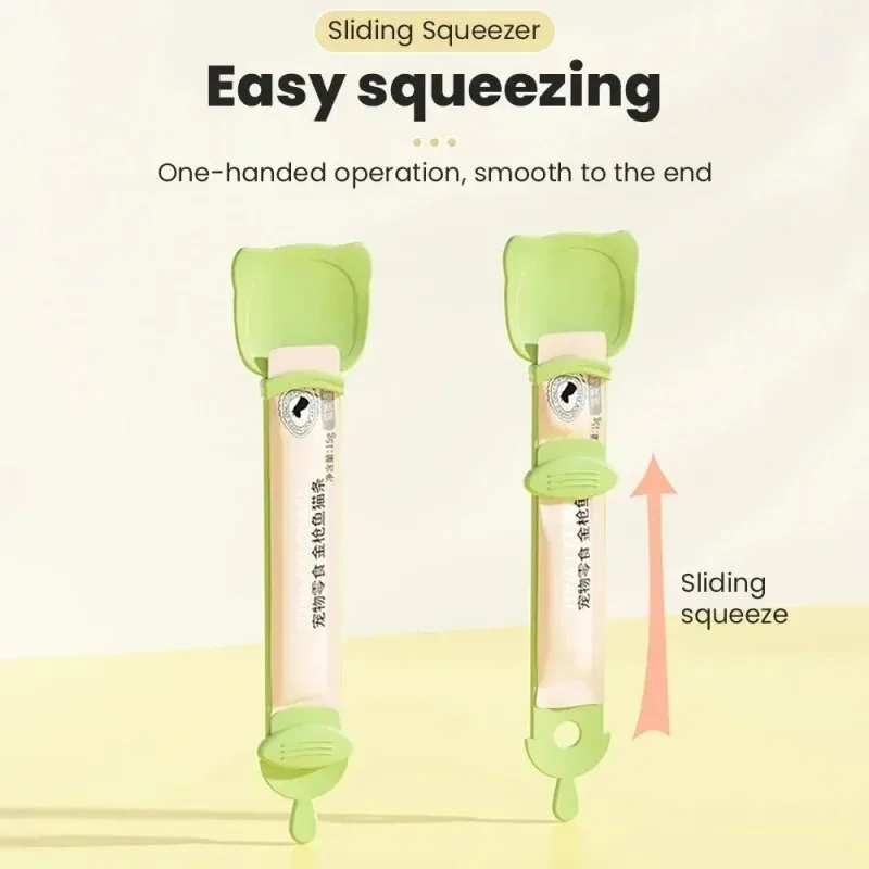 Cat Strip Feeder Spoon Long Handle Lickable Wet Food Feeder for Cats Pet Meat Mud Food Squeeze Dispense Spoon Pet Supplie