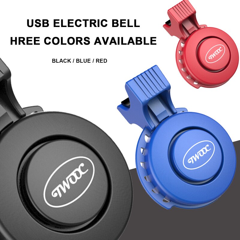 Elektrische fietsbel, usb oplaadbaar, waterdicht, elektronische fietshoorn, fietsstuur, scooters, fietsbel, mini-alarmbellen