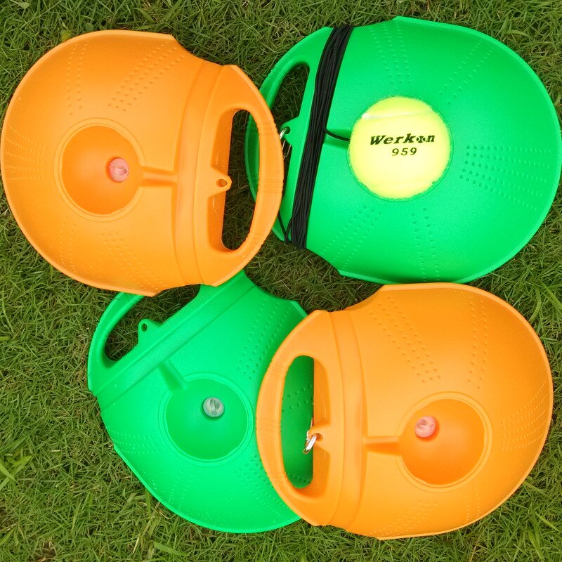 Entrenador de tenis, Base de pelota de rebote, de tenis para herramienta de ayuda práctica de autoentrenamiento, tenis de autoestudio,
