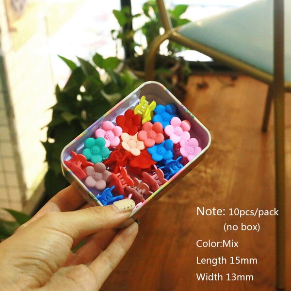 10 /20pcs Baby Girls Small Hair Claw Cute Candy Color Flower Blossoms Jaw Clip Children Hairpin Hair Accessories: A