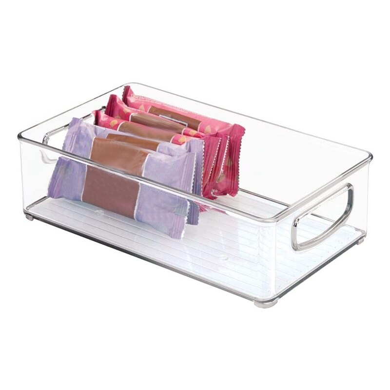 3 Pack Plastic Keuken Pantry Kast, Koelkast Of Vriezer Voedsel Magazijnbakken, Organisator Voor Fruit,Snacks,10 Inch Lange