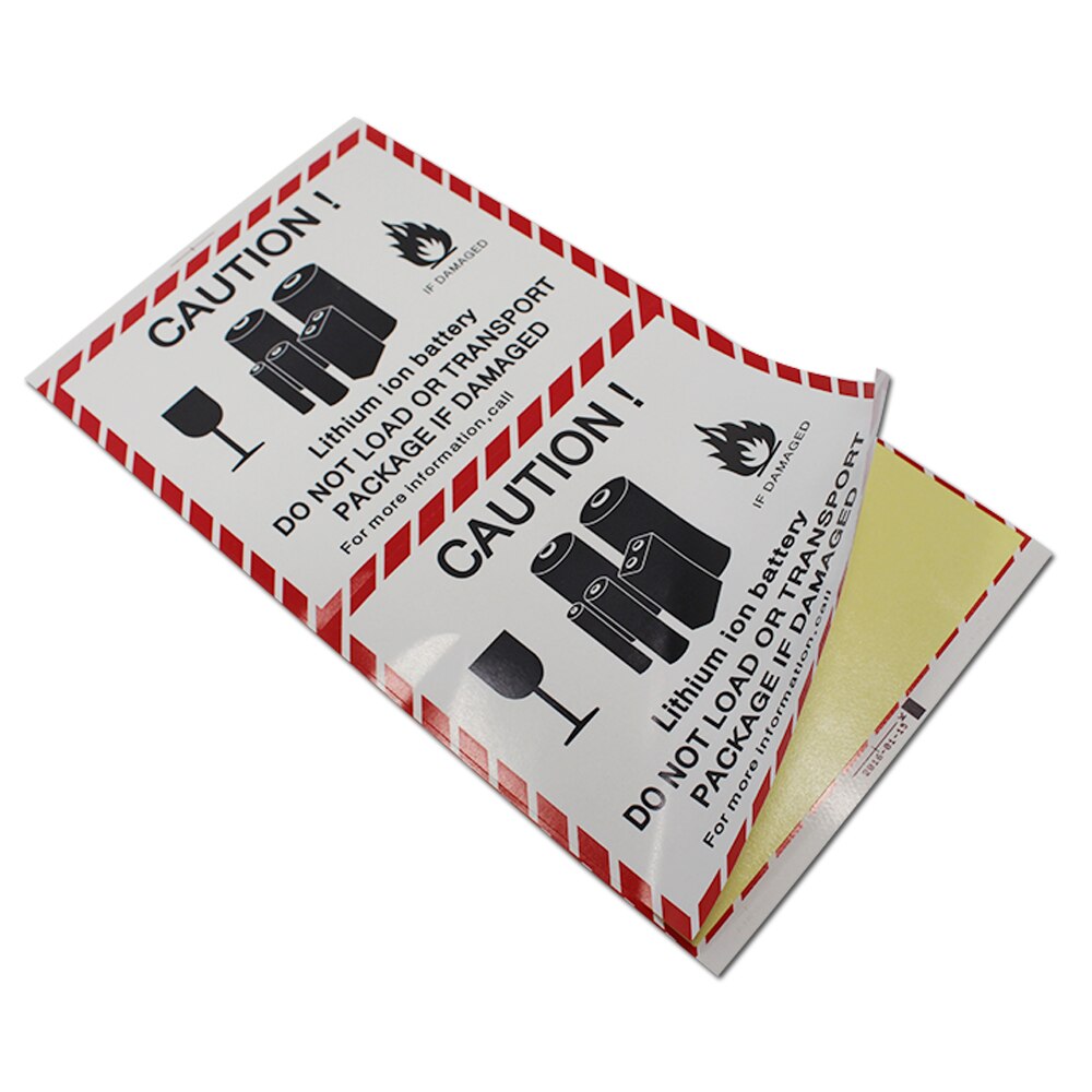 Retail 200Pcs/Lot Self Adhesive Lithium Ion Battery Caution Sticker Security Warning Self-Adhesive Label Device Reminder Sticker