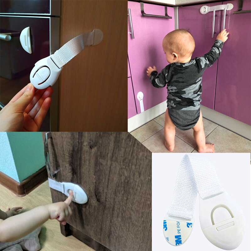 6pcs Veiligheid Kinderslot Bescherming Voor Opslag Drawers Kids Plastic Lock Veiligheid Gespen Kind Lock Deur Baby Lock Bescherming