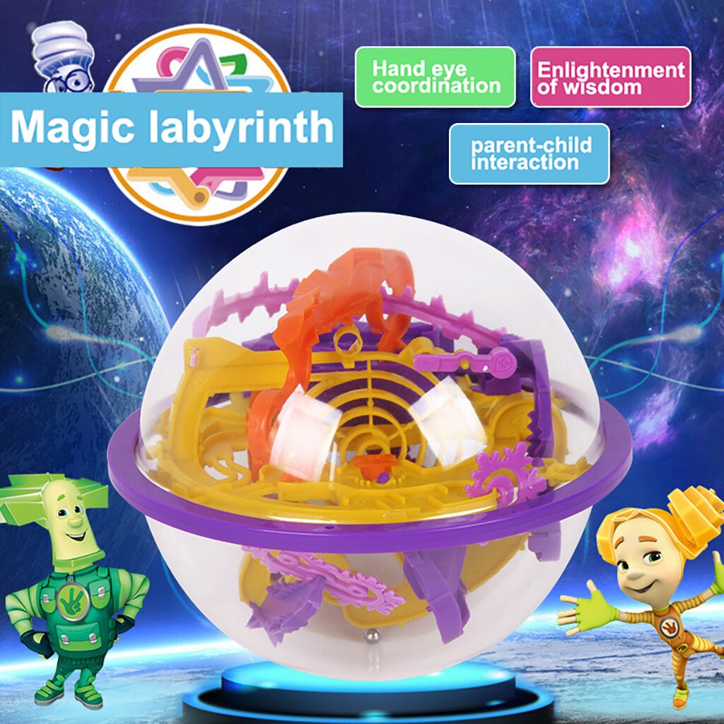 100 Stap 3D Magic Doolhof Intellect Bal Bol Globe Speelgoed Voor Kinderen Educatief Brain Tester Balans Training Speelgoed