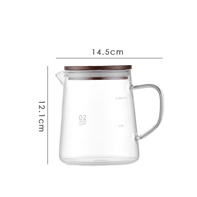 Simple Coffee Filter Set V60 Ceramics Coffee Dripper 1-2 Cups Coffee Sharing Pot Brew Coffee Filter Funnel Reusable Coffee Jug: 600ML Pot