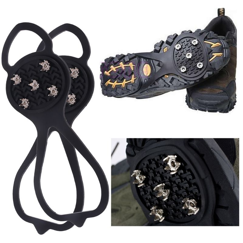 Clavos para la nieve antideslizantes, botas, pinzas para caminar, Crampon, T8NB, 1 par