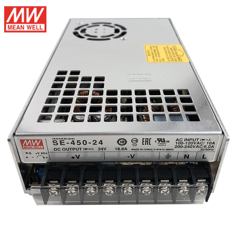 SE-450-24 MEAN WELL 450W 24V Switching Power Supply 110V/220V AC to 24V DC 18.8A 450W Meanwell dc Power Supply Transformer PSU