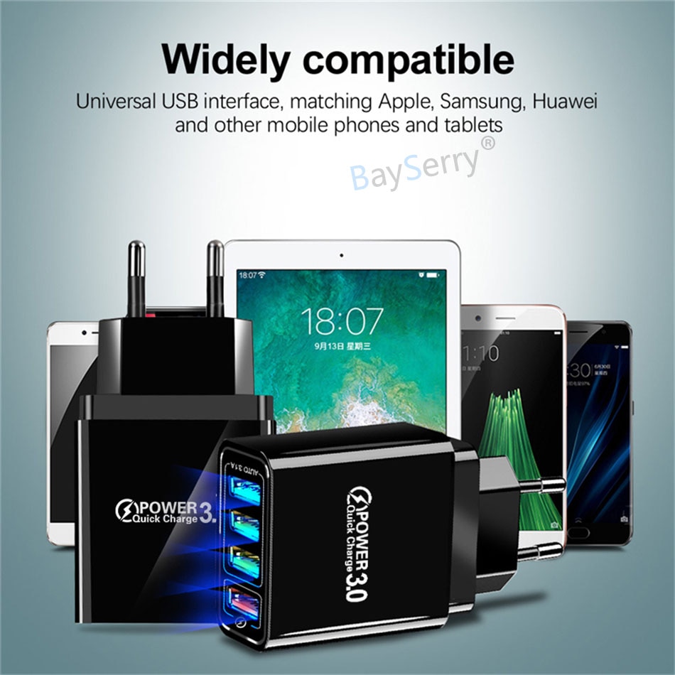 USB Charger Quick Charge Fast Charger QC3.0 Mobile Phone Charger For iPhone 11 7 8 For Samsung S20 Xiaomi Redmi K30 USB Adapter