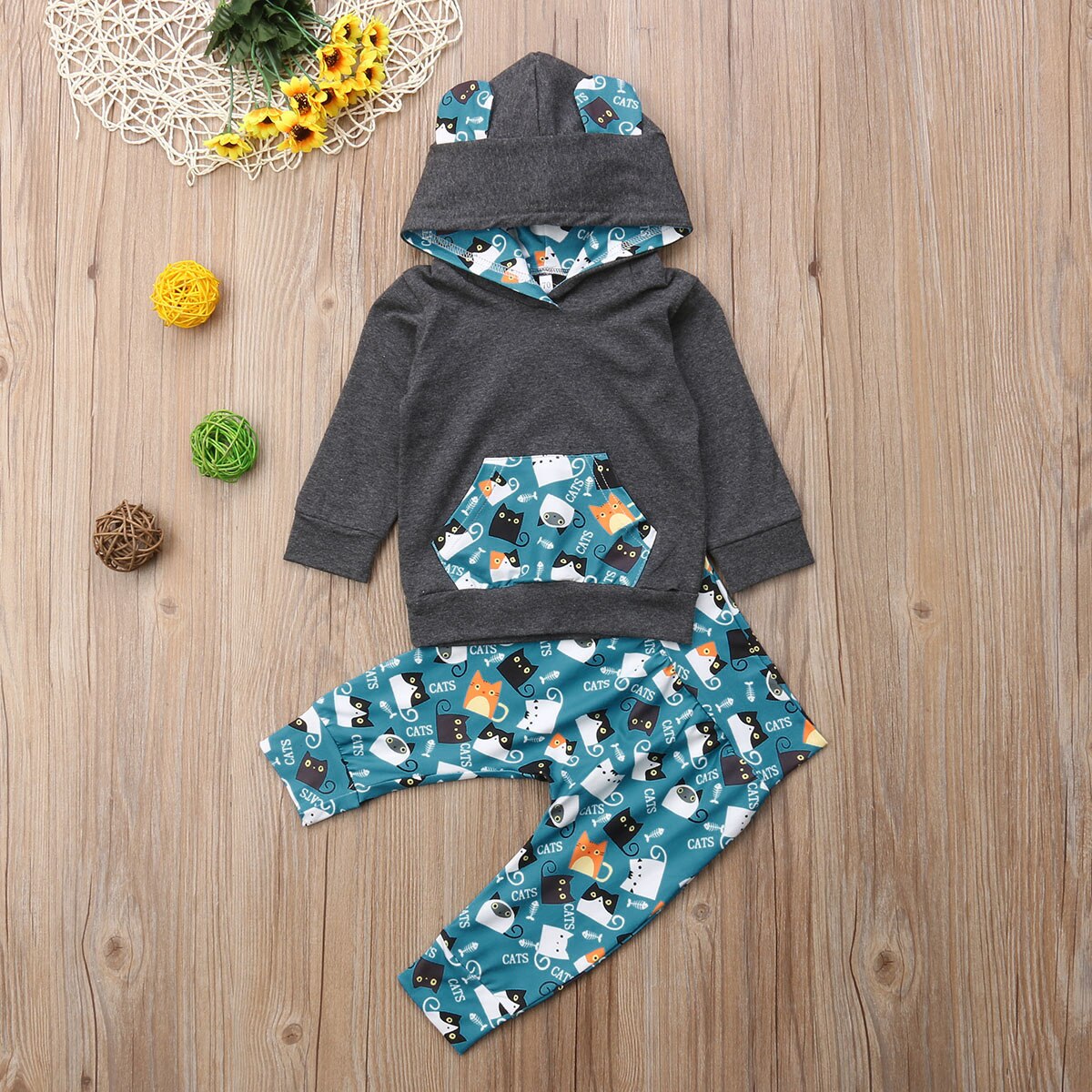 Pasgeboren baby baby jongen meisje kleding brief romper broek hoed 3pcs outfits set | NL